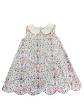 NEW SAGE & LILLY girls mermaid scallop dress in multi